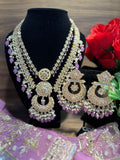 Lavender Kundan Necklace Set with Earrings | Handcrafted Bridal Jewelry – The Ritzi Collections