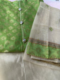 Unstitched Suit Material- 470 Green