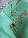 Unstitched Suit Material- 456 Green