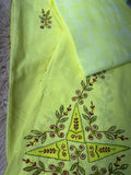 Unstitched Suit Material- 463 Yellow