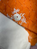 Unstitched Suit Material- 462 Orange