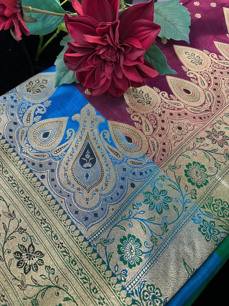 Majestic Purple Banarasi Silk Saree