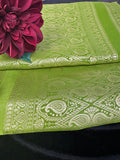 Green Banarasi Silk Saree
