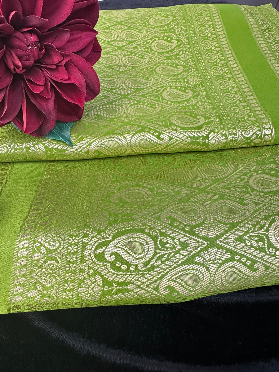 Green Banarasi Silk Saree