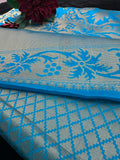 Blue Banarasi Silk Saree