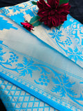 Blue Banarasi Silk Saree