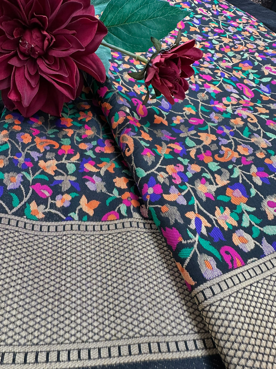 Black  Banarsi Saree