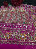 Hot Pink Saree with Beadwork