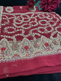 Maroon Saree with Nakshi hand Work