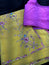 Yellow Georgette Saree with  Embroidery and Semi Stitched Blouse