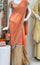 Coral georgette Saree with Sequin Work and heavy Beadwork