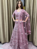 Party wear Lehenga in Onion Color - 7647PLH211
