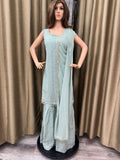 Party wear Sharara suit Turquoise--PSH1034T