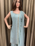 Party wear Sharara suit Turquoise--PSH1034T