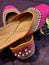 Handcrafted Hot Pink Velvet Pearl Embellished Juttis | Luxury Bridal & Ethnic Punjabi Footwear