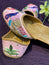 Handcrafted Embroidered Punjabi Jutti - Pastel Pink Ethnic Footwear with Peacock & Floral Design