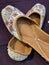 Elegant White Punjabi Jutti - Handcrafted Ethnic Footwear with Pearl & Bead Embroidery