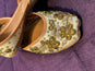 Luxury Golden Stone Work Punjabi Jutti - Handcrafted Ethnic Footwear with Stone & Bead Embroidery