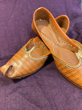 Brown Leather Punjabi Jutti for Women – Handcrafted Ethnic Mojari with Traditional Design & Premium Finish