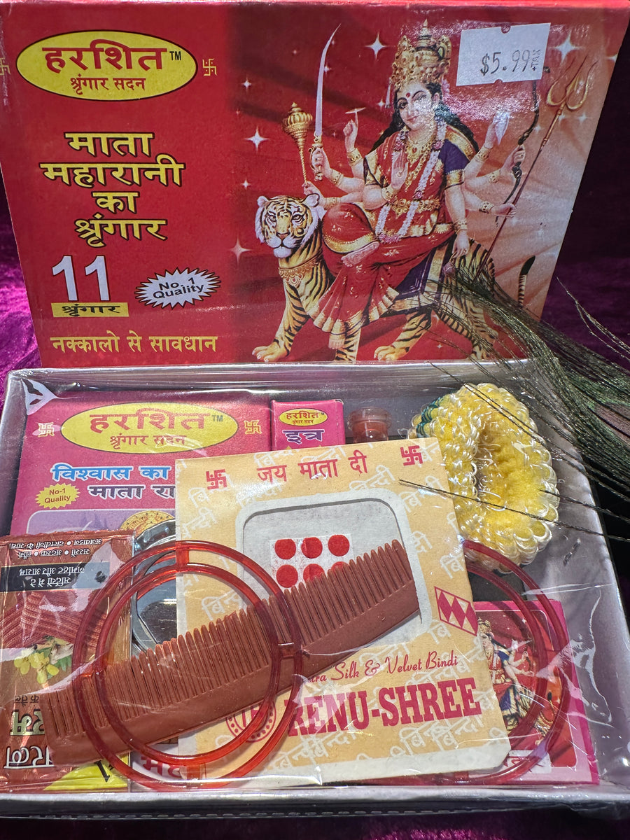 Mata Rani 11-Piece Shringar Kit – Complete Durga Pooja Set for Navratri, Mandir & Temple Rituals