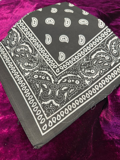 100% Cotton Bandana – Classic Paisley Print Handkerchief for Head Wrap, Face Cover & Fashion Accessory