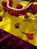 Handcrafted Floral Bridal Jewelry Set | Haldi & Mehendi Wedding Accessories | Artificial Flower Jewelry Style 1