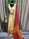 Party wear Lehenga in Gold Color