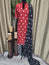 Red Pant Suit with Contrast Dupatta