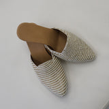 Gold Zardozi Embroidered Bridal Heel Mule – Handcrafted Wedding Shoes FTH-04