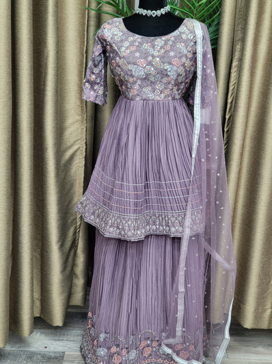 Party wear Lehenga in Thistle Color