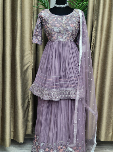 Party wear Lehenga in Thistle Color