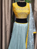 Party wear Lehenga in Light Blue Color