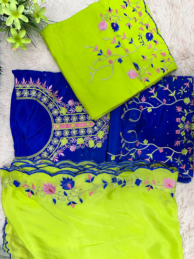 Unstitched Suit Material- 250 Blue