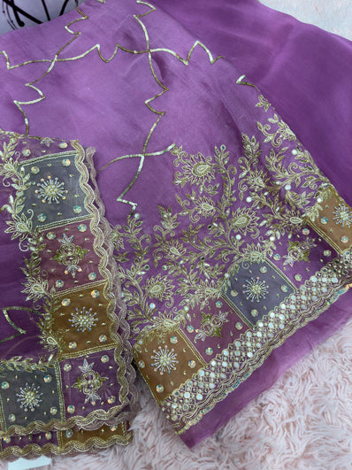 Unstitched Suit Material- 246 Lilac