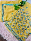 Unstitched Suit Material- 143 yellow