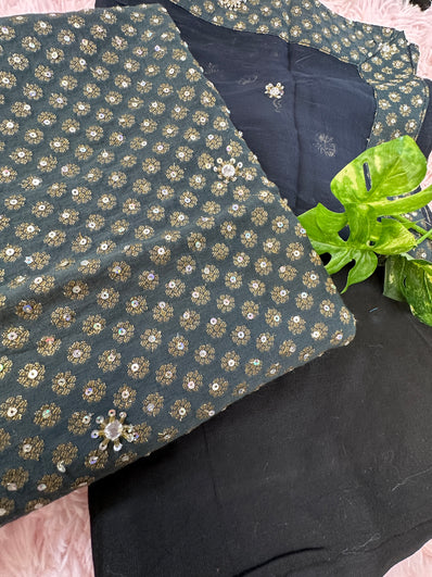 Unstitched Suit Material- 137 Dark Grey