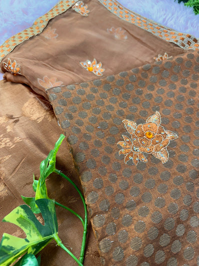 Unstitched Suit Material- 136 Copper