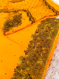 Unstitched Suit Material- 161 Neon Orange