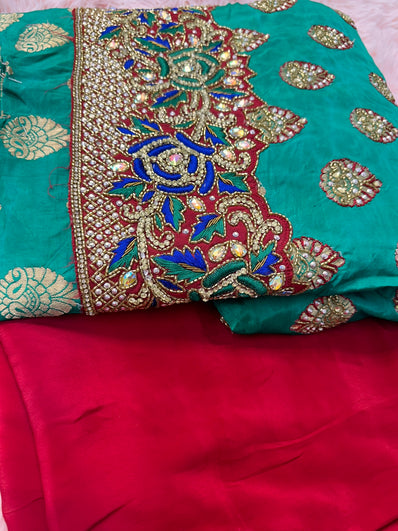 Unstitched Suit Material- 173 Green