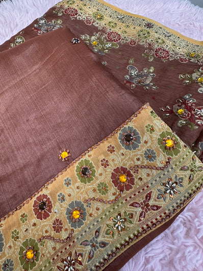 Unstitched Suit Material- 160 Brown