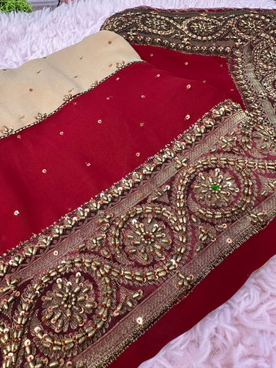 Unstitched Suit Material- 172 Beige