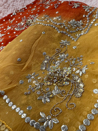 Unstitched Suit Material- 171 Orange