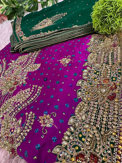 Unstitched Suit Material- 185 Purple