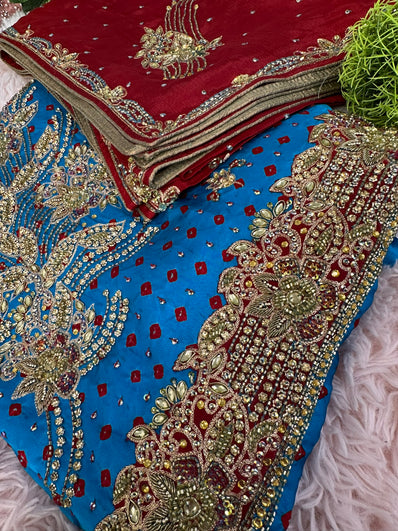 Unstitched Suit Material- 187 Blue