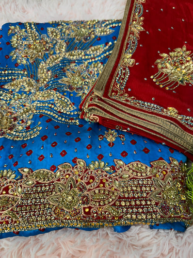 Unstitched Suit Material- 187 Blue