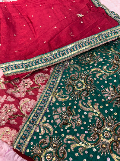 Unstitched Suit Material- 194 Maroon