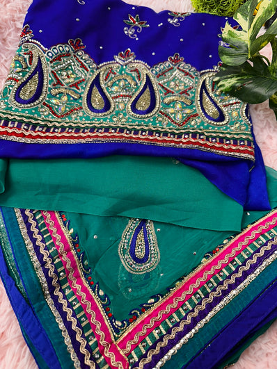 Unstitched Suit Material- 197 Blue