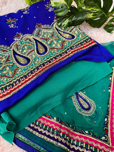 Unstitched Suit Material- 197 Blue