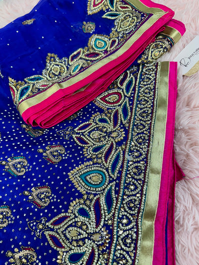 Unstitched Suit Material- 196 Blue