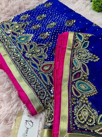 Unstitched Suit Material- 196 Blue